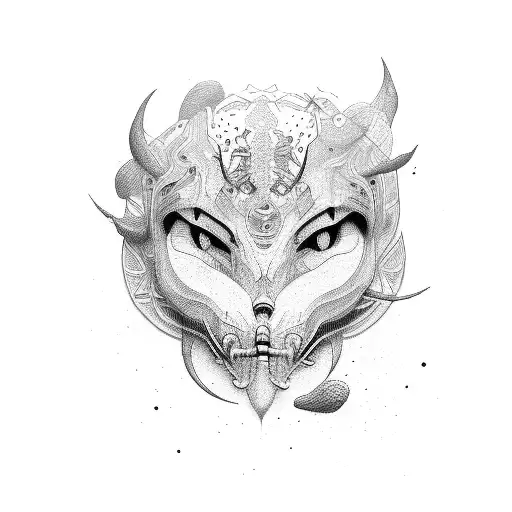 boy suside with fan tattoo design idea