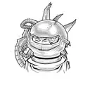 android 18 dragonball z tattoo design idea