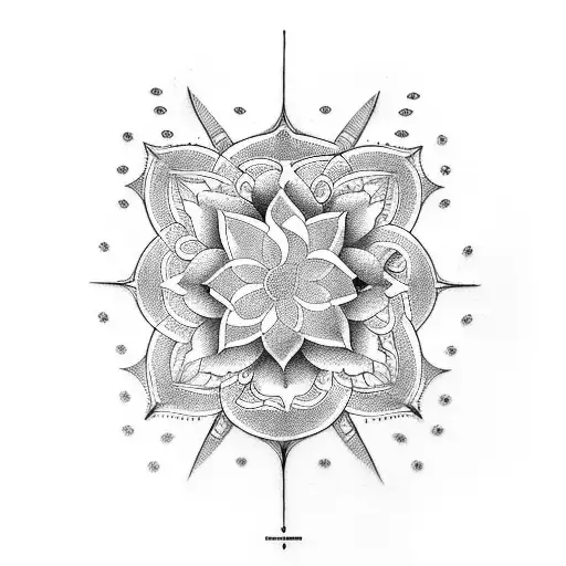 Incorporate mathematical symbols into a tattoo design inspired by Niharika's favorite flower tattoo design idea