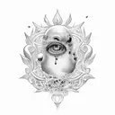 mano de fatima tattoo design idea
