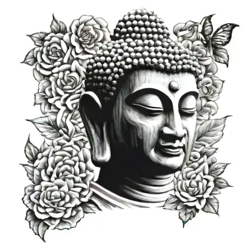Buddha overthinking tattoo design idea