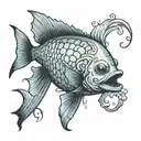 Saltwater fish tattoo design idea