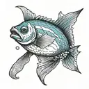 Saltwater fish tattoo design idea