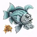Saltwater fish tattoo design idea