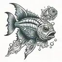 Saltwater fish tattoo design idea