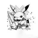 pikachu mit tattoos tattoo design idea