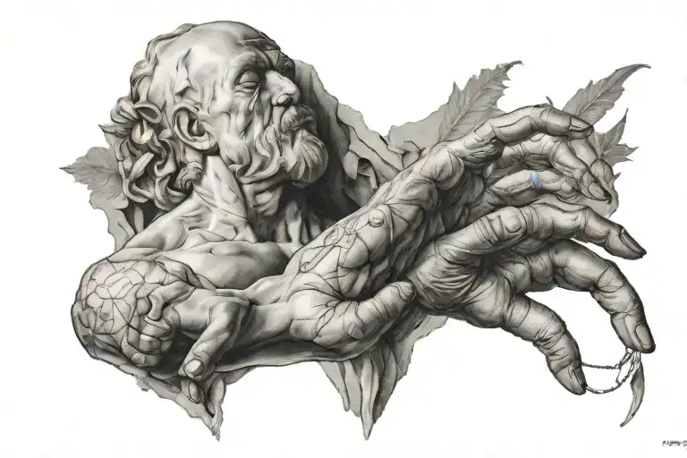 creation of adam tattoo design idea