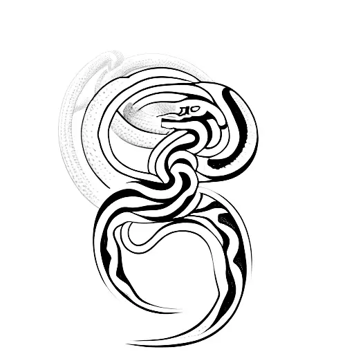 A fierce cobra coiled around a dumbbell tattoo design idea