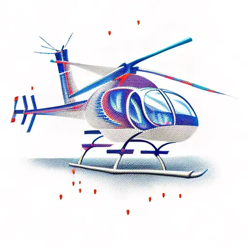 helicopter tattoo design idea