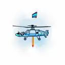 helicopter tattoo design idea