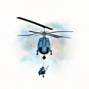 helicopter tattoo design idea