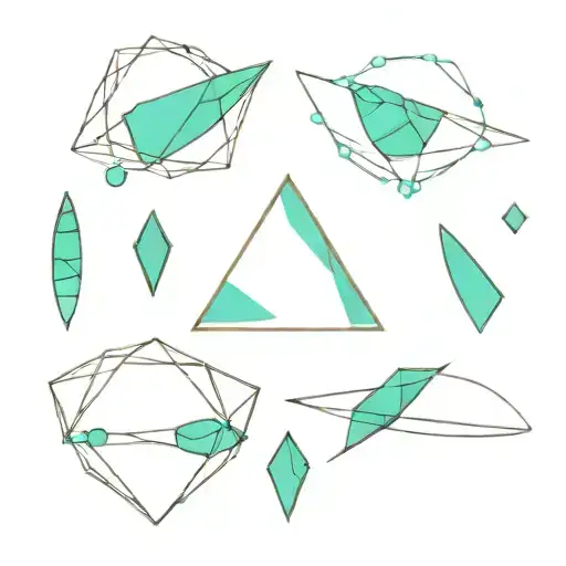 emerald and turquoise stones tattoo design idea