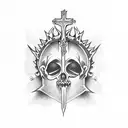 thorn crown of Jesus Christ on the cross tattoo design idea