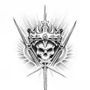thorn crown of Jesus Christ on the cross tattoo design idea