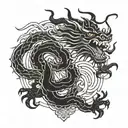 Family crest japanese dragon tattoo design idea
