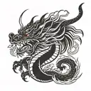 Family crest japanese dragon tattoo design idea