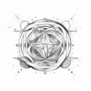 An abstract design representing the elements of water, earth, and air, symbolizing the zodiac signs Pisces, Capricorn, and Gemini tattoo design idea