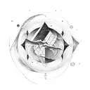 An abstract design representing the elements of water, earth, and air, symbolizing the zodiac signs Pisces, Capricorn, and Gemini tattoo design idea