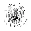 sea, ship, sky, sun tattoo design idea