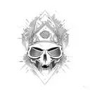 face with ski mask  tattoo design idea