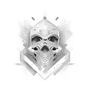 face with ski mask  tattoo design idea