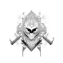 face with ski mask  tattoo design idea