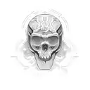 face with ski mask  tattoo design idea