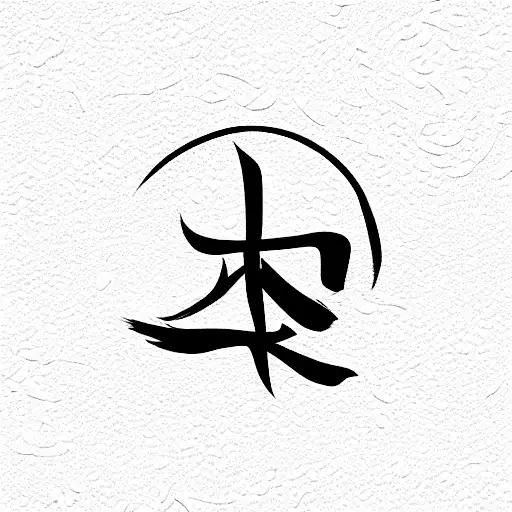 mandarin character for peace  tattoo design idea