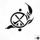 mandarin character for peace  tattoo design idea