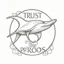stingray with the phrase that says trust the process tattoo design idea