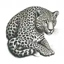 leopard fur print leg tattoo tattoo design idea