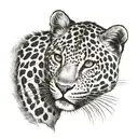 leopard fur print leg tattoo tattoo design idea