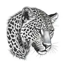 leopard fur print leg tattoo tattoo design idea