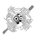 future and present  tattoo design idea