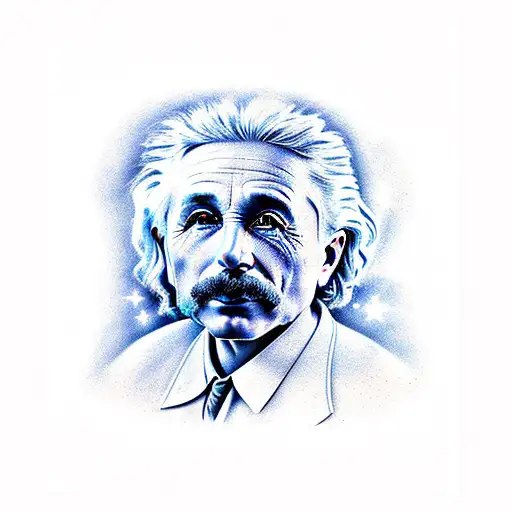 electricity, science, tesla, einstein tattoo design idea