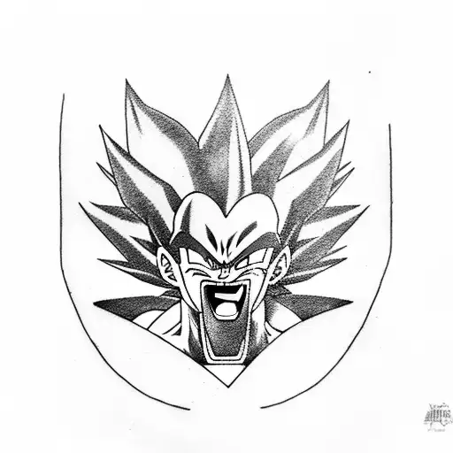 zenitsu + vegeta + Trafalgar law  tattoo design idea