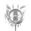 kanji gaara tattoo design idea