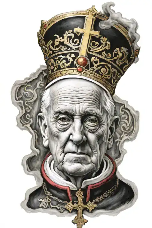 vatican pope evil tattoo design idea