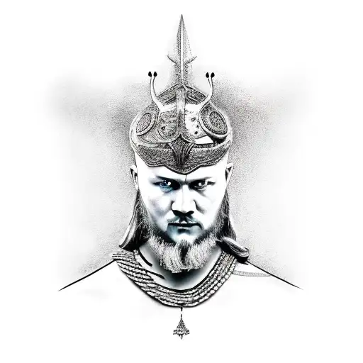 Ragnar lothbrok full sleeve tattoo design idea