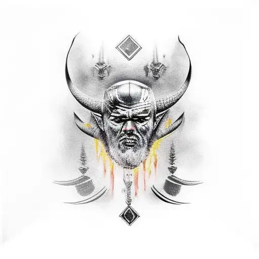 Ragnar lothbrok full sleeve tattoo design idea