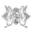 Nome Maya Sofia com detalhes de coração  tattoo design idea