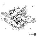 Nome Maya Sofia com detalhes de coração  tattoo design idea