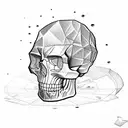 crystal skull tattoo design idea