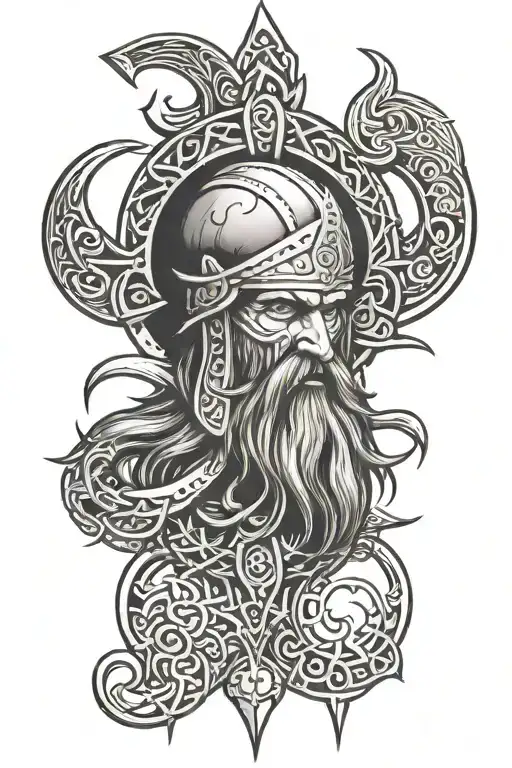 viking symbols tattoo design idea