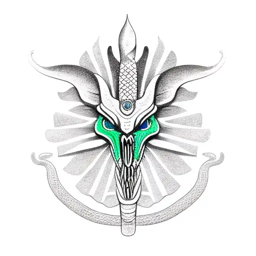 Quetzalcoatl, the Olmec fethered serpent tattoo design idea