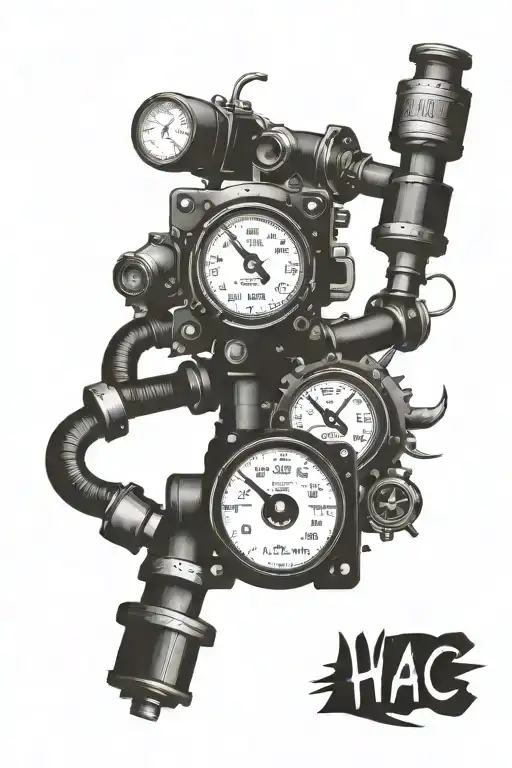 hvac guages tattoo design idea