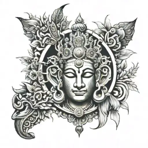 ChatGPT  Create an awesome tattoo with bholenath, parbhati maa, nandi, Shiva linga, rudraksha  ChatGPT Creating a tattoo tattoo design idea