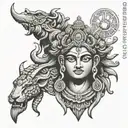 ChatGPT  Create an awesome tattoo with bholenath, parbhati maa, nandi, Shiva linga, rudraksha  ChatGPT Creating a tattoo tattoo design idea