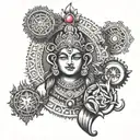 ChatGPT  Create an awesome tattoo with bholenath, parbhati maa, nandi, Shiva linga, rudraksha  ChatGPT Creating a tattoo tattoo design idea