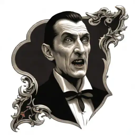 classic dracula tattoo design idea